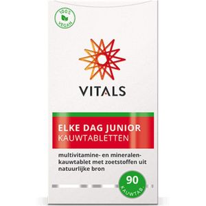 Vitals Elke Dag Junior - Kauwtablet - 90 Tabletten - Aardbeiensmaak