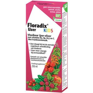 Salus - Floradix IJzer Elixer Kids - Vloeibaar Voedingssupplement - 250 ml
