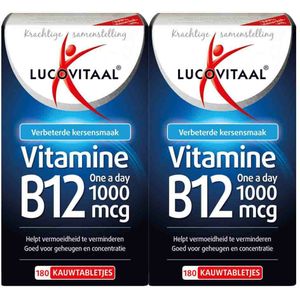 Lucovitaal - Vitamine B12 - Kauwtabletten - 1000mcg - 180 Stuks