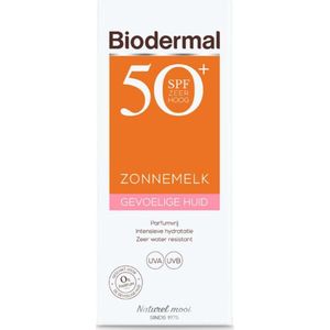 Biodermal - Gevoelige Huid - Zonnemelk - SPF 50+ - Parfumvrij