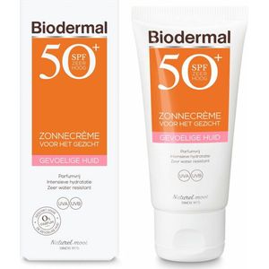 Biodermal - Gevoelige Huid - Zonnecrème Gezicht - SPF 50 - Parfumvrij