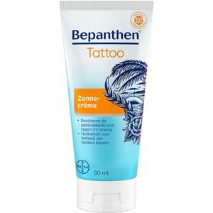 Bepanthen - Tattoo Zonnecrème - 50 ml - Bescherming voor Getatoeëerde Huid - 50+ SPF