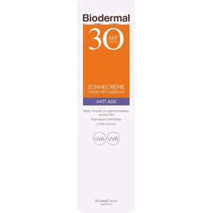 Biodermal - Zonnecrème Gezicht - SPF 30 - Anti Age - Waterresistent