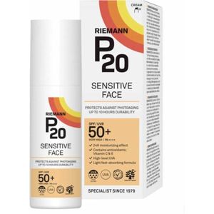 P20 - Sensitive Face - Zonnebrandcrème - SPF 50+ - 50ml