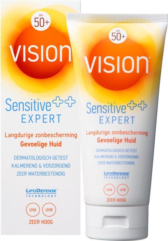 Vision - Zonnebrand Sensitive - SPF 50 - 2 x 185 ml - Voordeelverpakking