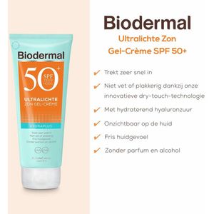 Biodermal - Sun Body Gel Cream - Zonnebrand - SPF 50+ - Alcoholvrij - Parfumvrij