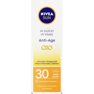 NIVEA - Sun Anti-Age Q10 - Zonnecrème Gezicht - SPF 30 - 50 ml