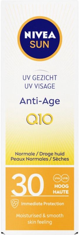 NIVEA - Sun Anti-Age Q10 - Zonnecrème Gezicht - SPF 30 - 50 ml