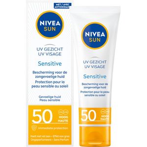 NIVEA - Sun Sensitive - Zonnecrème Gezicht - SPF 50+ - 50 ml