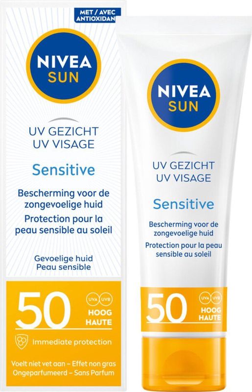 NIVEA - Sun Sensitive - Zonnecrème Gezicht - SPF 50+ - 50 ml