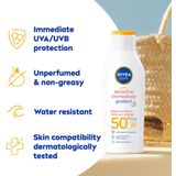 NIVEA - Sun Sensitive Anti-Allergie Zonnemelk - SPF 50 - 3 x 200 ml - Voordeelverpakking