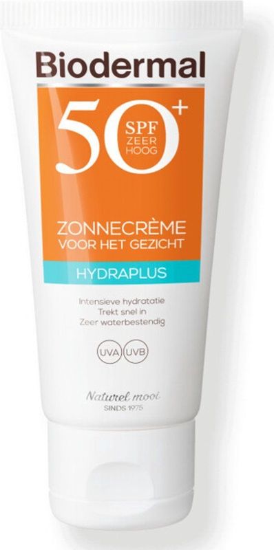 Biodermal - Zonnecrème Gezicht Hydraplus - SPF 50+ - 50 ml