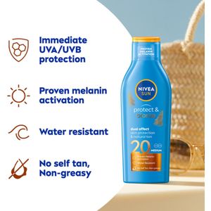 NIVEA - Sun Protect & Bronze - Zonnemelk - 200 ml - SPF 20
