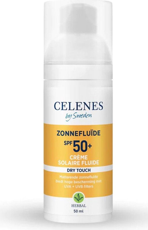 Celenes - Herbal Dry Touch - Zonnefluïde - SPF 50+ - 3 x 50 ml - Voordeelverpakking