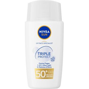 NIVEA - Sun Triple Protect - Zonnecrème Gezicht - SPF 50+ - 40 ml