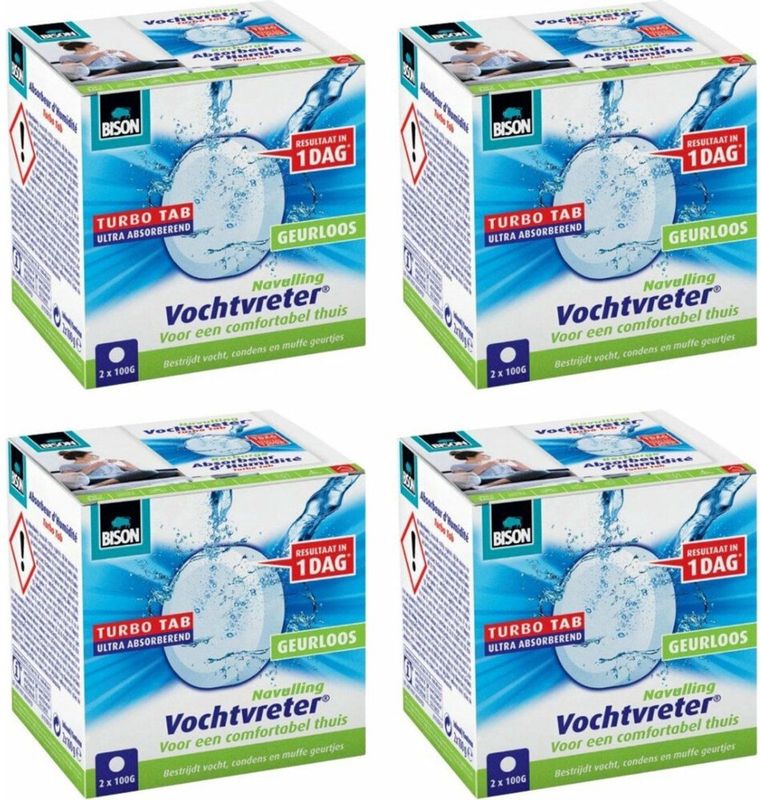 Bison - Vochtvreter Ambiance Neutral - Navul Tabs - 4x 100 gram