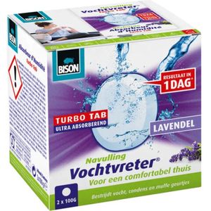 Bison - Vochtvreter Turbo tab - Lavendel - 4x 100 gr