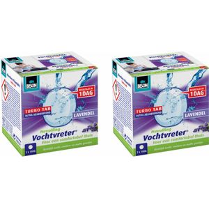 Bison - Vochtvreter Turbo tab - Lavendel - 2x 100 gr