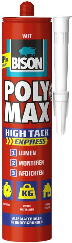 Bison - Poly Max® High Tack Express - Montagekit - Wit - 440 gr