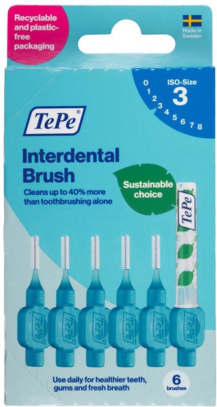 TePe - Interdentale Ragers - Blauw - Kunststof Gecoate Metaaldraad