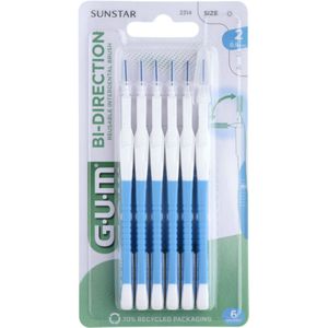 GUM - Bi-Direction Rager - 0,9 mm - Blauw - Antibacteriële Borstelharen