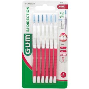 GUM - Bi-Direction Rager - 1,2 mm - 6 Stuks - Roze