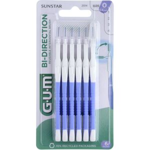 GUM - Bi-Direction Rager - 0,6 mm - Paars - Antibacteriële Borstelharen