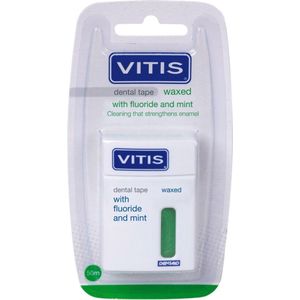 Vitis - Waxed Dental Tape - Groen - 3 x 50 meter - Voordeelverpakking