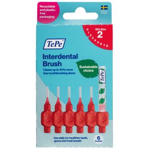 TePe - Interdentale Ragers - Rood - Kunststof Gecoate Metaaldraad - Ergonomisch Handvat