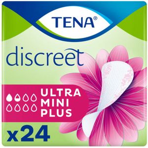 TENA - Discreet Ultra Mini Plus - Inlegkruisjes - Wit - 12 Uur Droogheid
