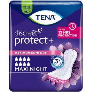 TENA - Discreet Maxi Night - Incontinentieverband - Wit - 10 Stuks