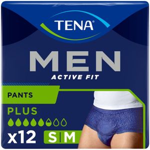 TENA - Men Active Fit Pants Plus - Grijs - 12 Stuks
