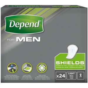 Depend - Shields - Incontinentieverband - Ultradun - Voor Mannen