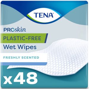 TENA - Proskin - Vochtige Reinigingsdoekjes - 32 x 20 cm - 3 x 48 stuks - Plastic Vrij