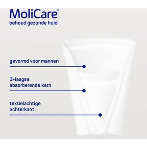 Molicare - Premium Men Pad 2 Druppels - Incontinentiemateriaal - 330 ml Absorptie - 14 Stuks