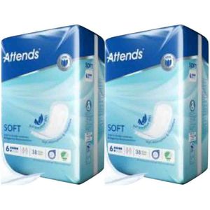 Attends - Soft 6 - Inleggers - 38 Stuks - Voor Matig tot Zwaar Urineverlies