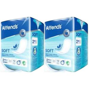 Attends - Soft Normal 2 - Inleggers - 12 Stuks - Voor Licht Urineverlies
