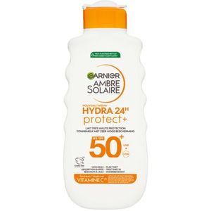 Garnier Ambre Solaire - Hydra 24 Protect - Zonnebrandmelk - SPF 50+ - 3 x 175 ml - Voordeelverpakking