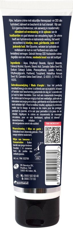Lucovitaal - Huidwonder Hennep CBD - Crème - 100 ml