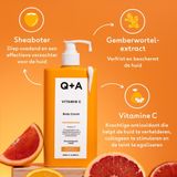 Q+A - Vitamin C Body Cream - 250 ml - Hydraterende Bodylotion