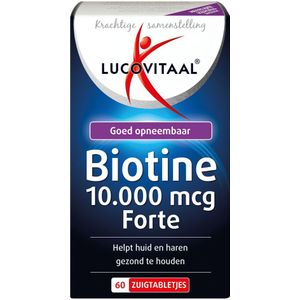 Lucovitaal - Biotine 10.000 mcg Forte - Zuigtabletten - Kersensmaak