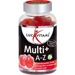 Lucovitaal - Multi+ A tot Z - Vitamine Gummies - Aardbeiensmaak - Suikervrij