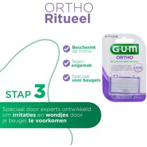 GUM - Ortho Wax - Kleurloos - 5 Strips - Orthodontische Wax