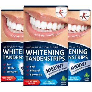 Lucovitaal - Whitening Tandenstrips - Voordeelverpakking - 3 x 5 sets