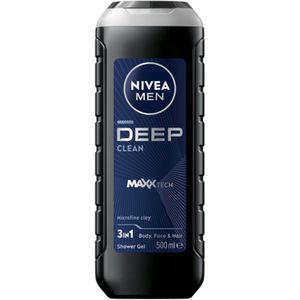 NIVEA Men - Douchegel - Deep Clean - 3 x 500 ml - Voordeelverpakking