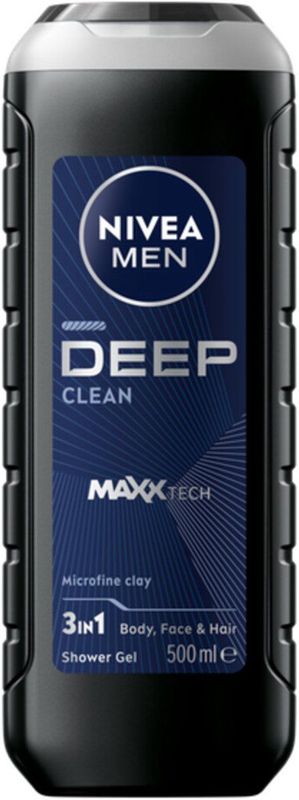 NIVEA Men - Douchegel - Deep Clean - 3 x 500 ml - Voordeelverpakking