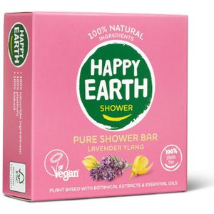 Happy Earth - Shower Bar - Lavender Ylang - 90 gr - 100% Natuurlijke Ingrediënten