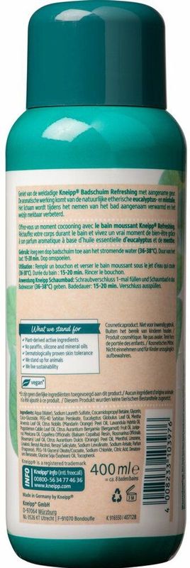 Kneipp - Badschuim - Refreshing Mint Eucalyptus - 3x 400 ml