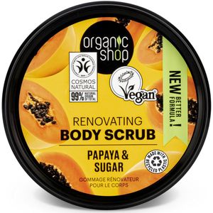 Organic Shop - Body Scrub Papaya - 3 x 250 ml - Voordeelverpakking