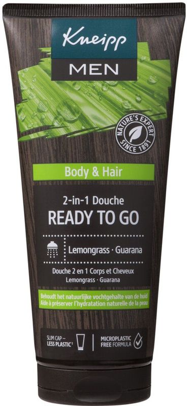 Kneipp - Douche Men Ready to Go - 2-in-1 Shampoo & Douche - Voordeelverpakking - 3 x 200 ml